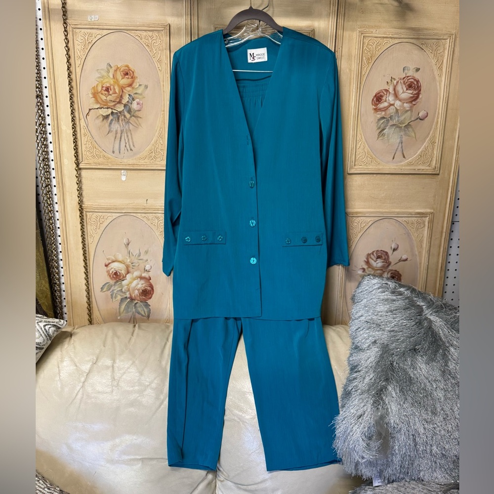 Teal Women's Blouse and pants by MCS